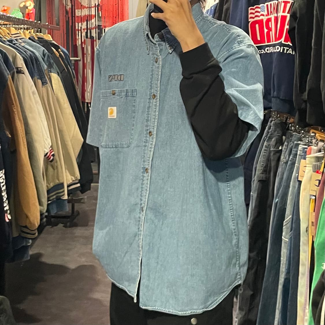 [IM] carhartt 칼하트 데님 반팔셔츠 상품이미지5