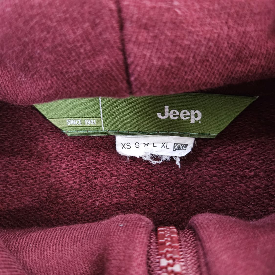 [XXL(110)] Jeep 지프 빅로고 후드 집업 0114YH1 상품이미지3