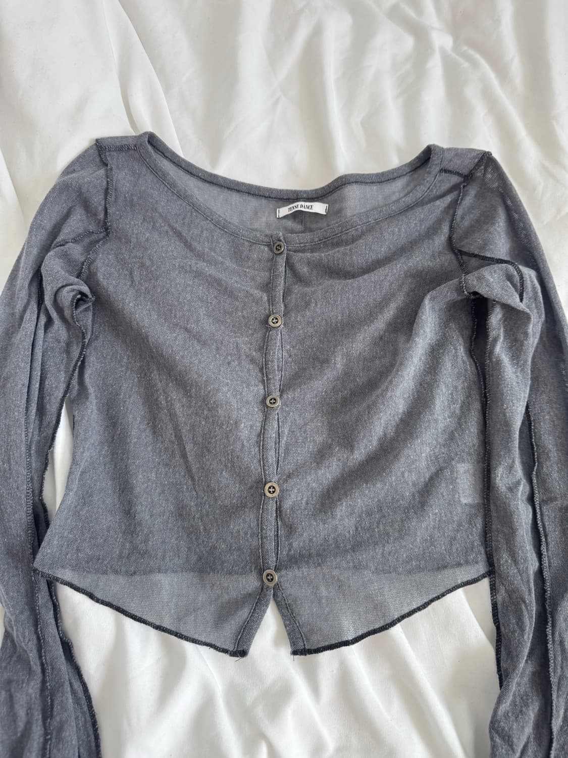 Tensedance see-through cardigan 상품이미지3