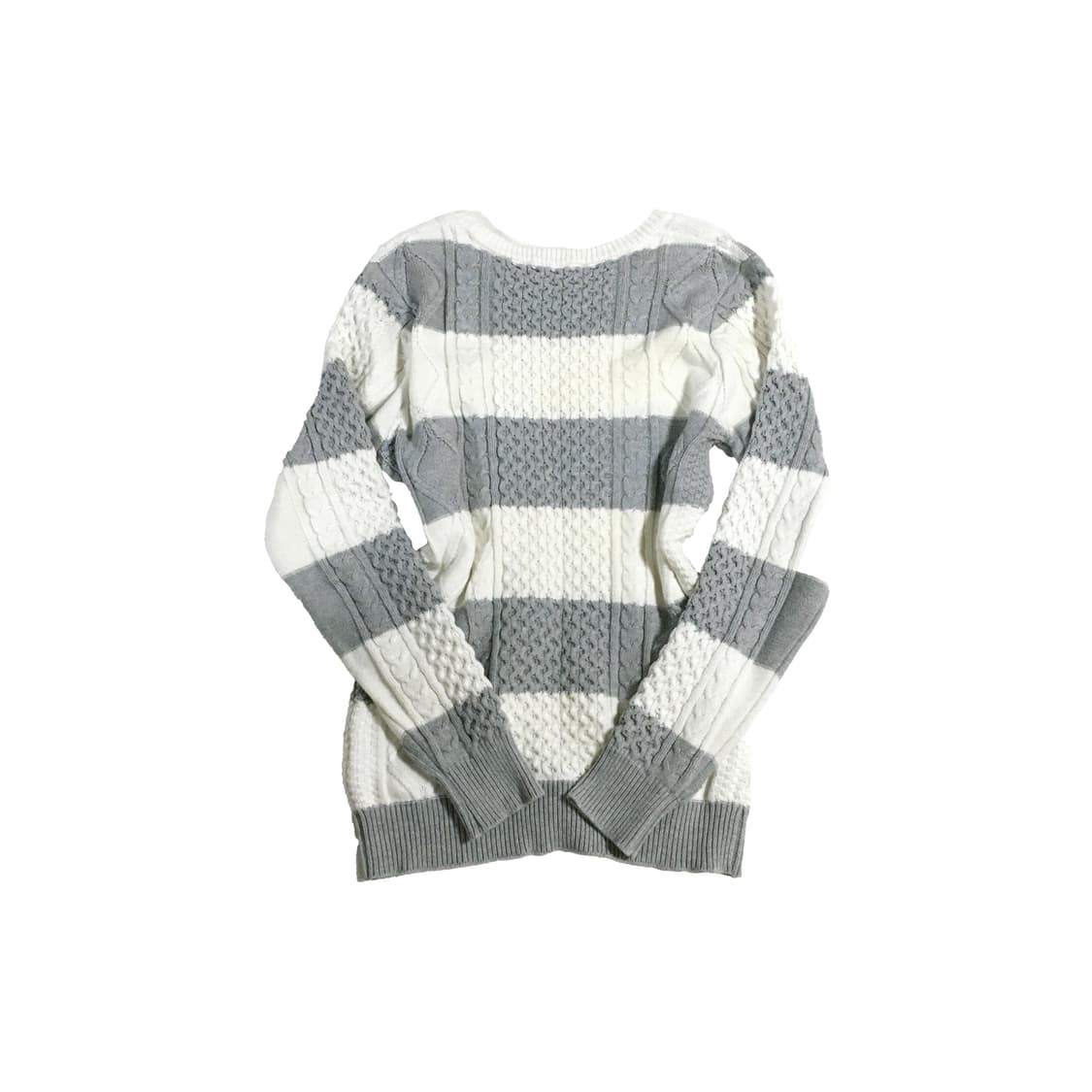 그레이 스트라이프 니트 너드캐주얼 무채색 상품이미지2