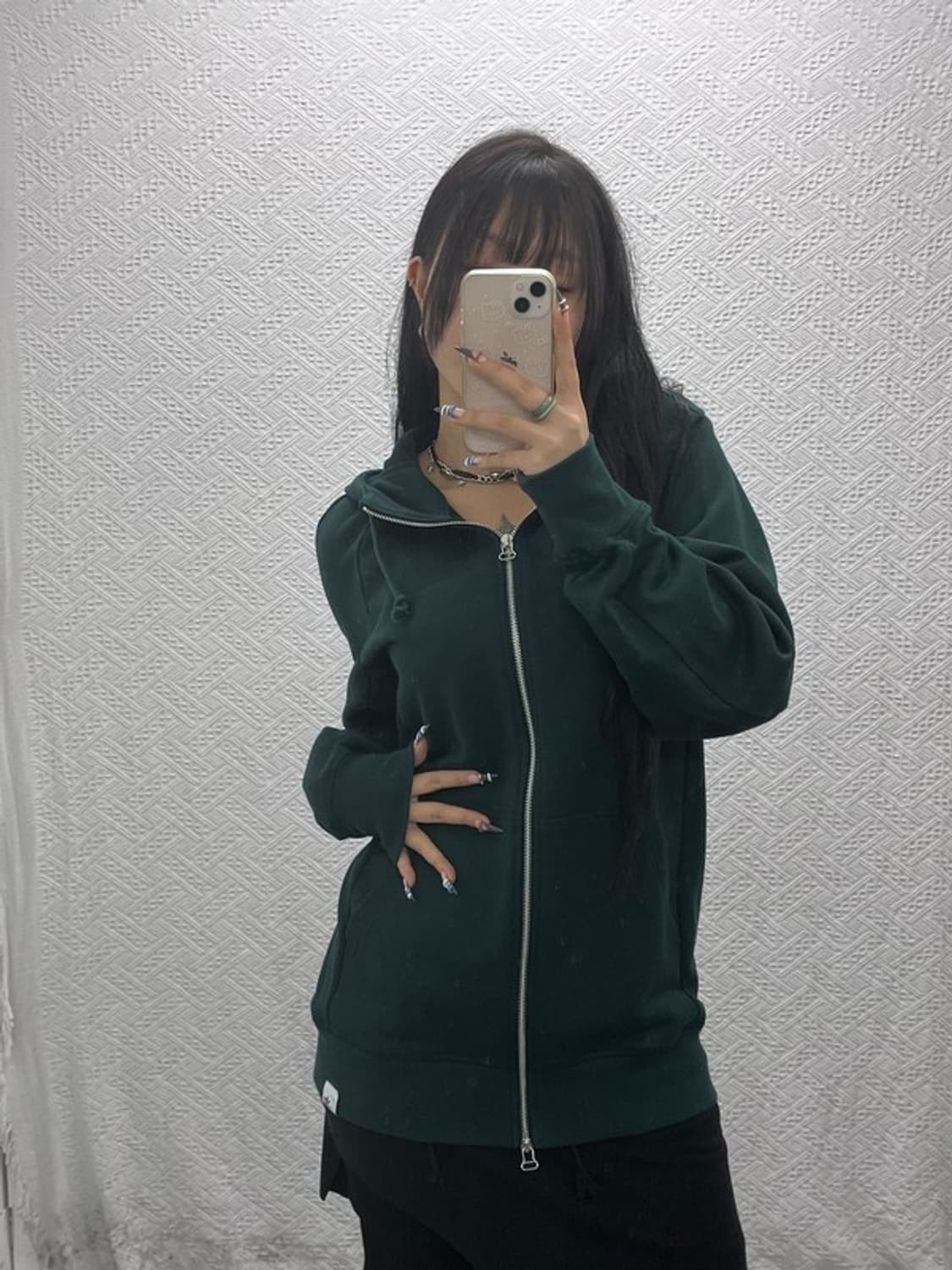 아디다스 빈티지 캐주얼 홀리데이 딥그린 후드집업 L C07619 상품이미지2