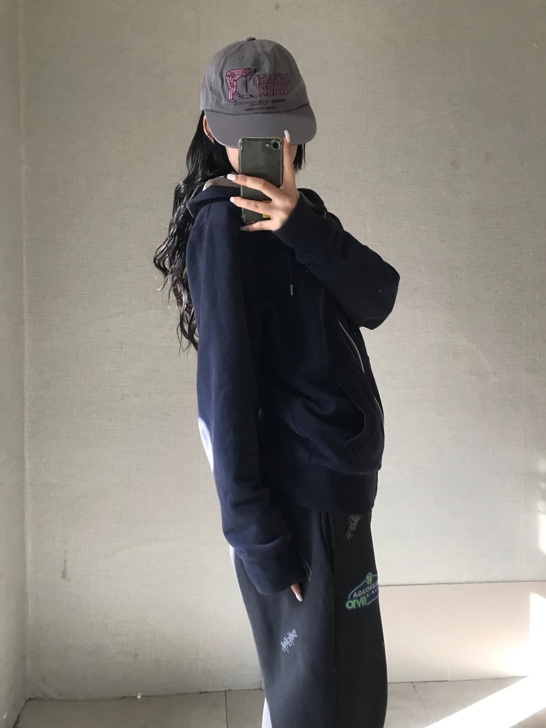 타미힐피거 네이비 퍼 후드집업 상품이미지5