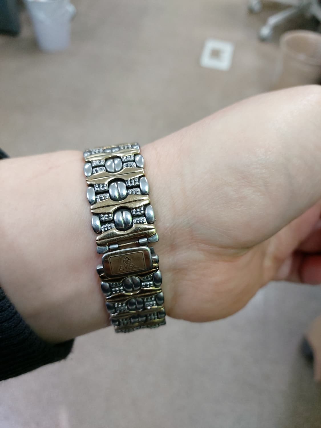 ENISE 쿼츠 남성시계 실버/골드 콤비 상품이미지5