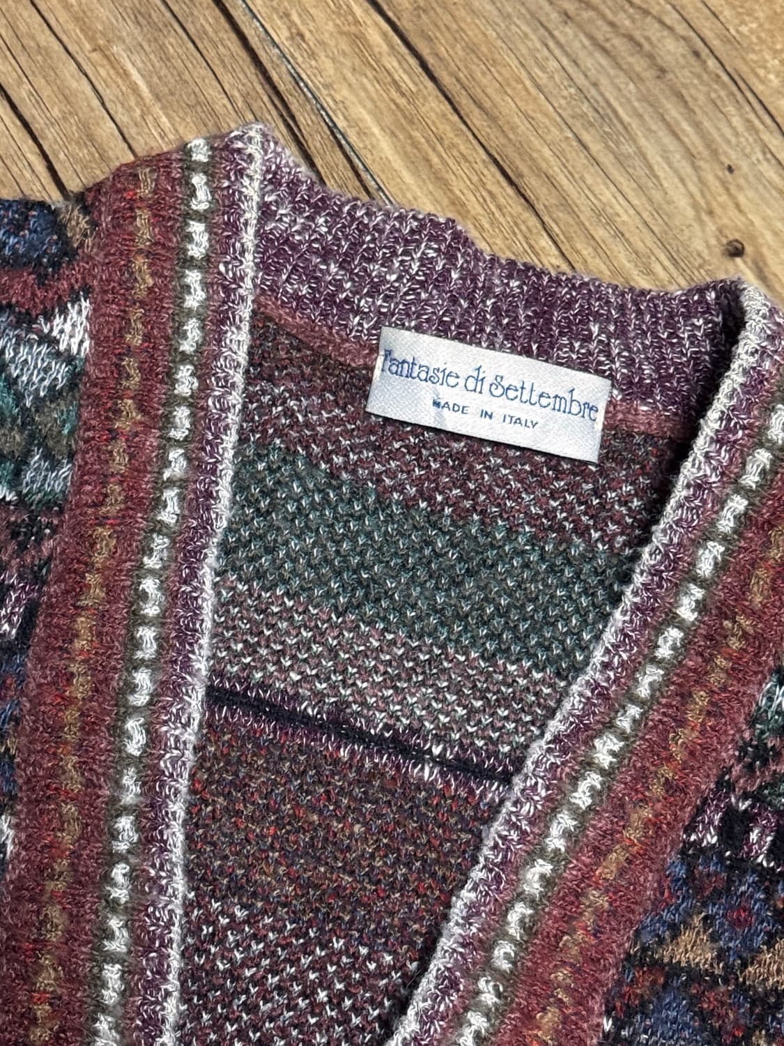 [M] Fantasie di Settembre 에스닉 패턴 니트 조끼 상품이미지4