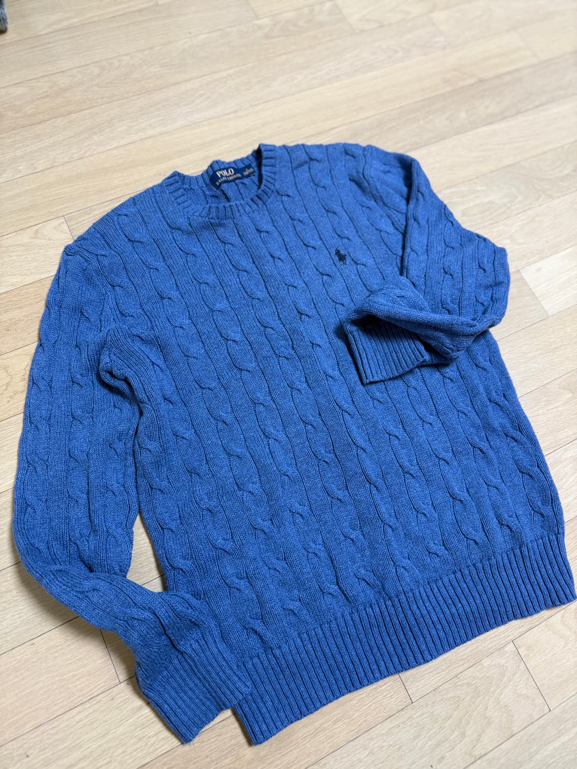 폴로 꽈배기 면 니트 상품이미지5