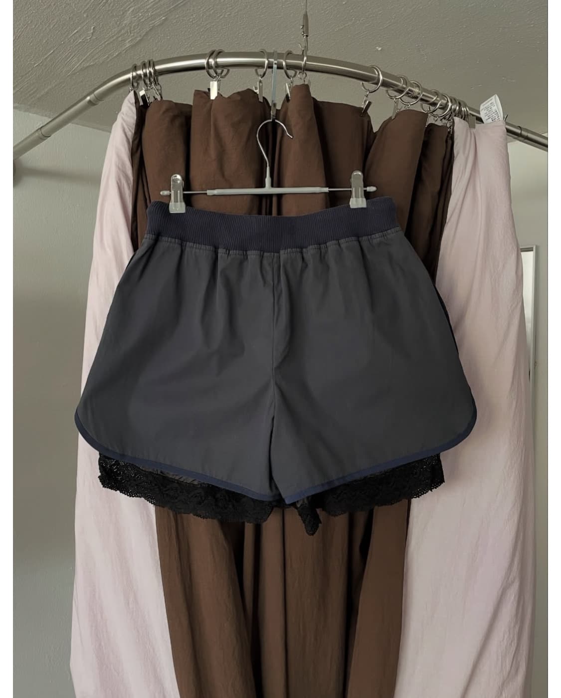 sacai luck 사카이럭 레이스 쇼츠 (챠콜-네이비) 상품이미지2