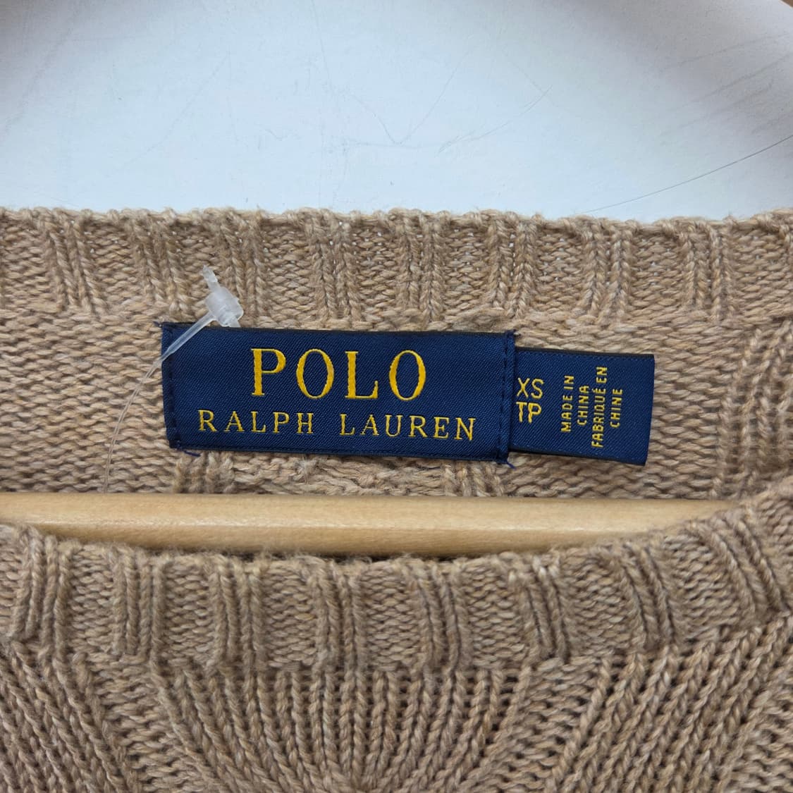 폴로 랄프로렌 꽈배기 니트 베이지 여L 상품이미지4