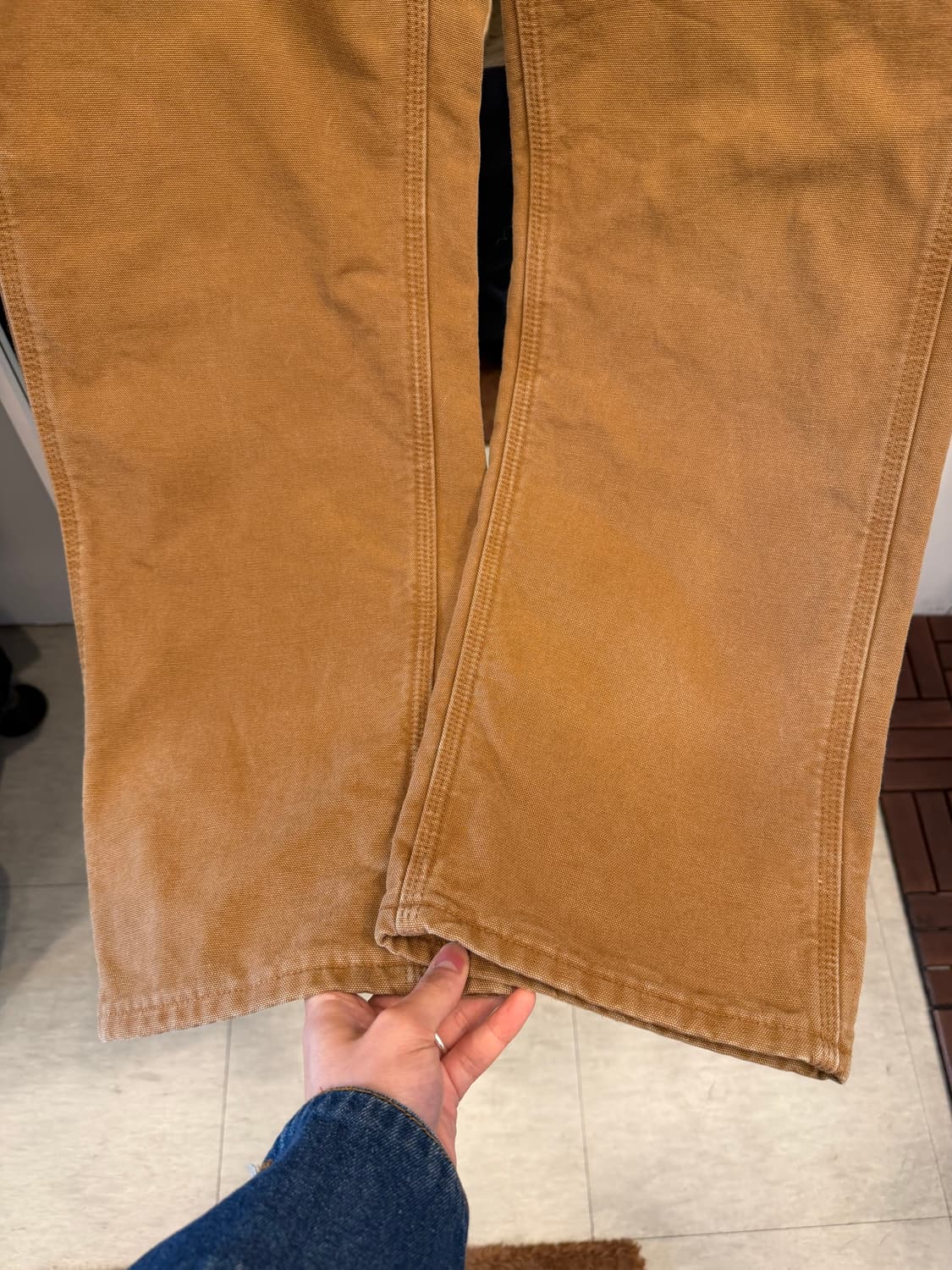 Carhartt 덕 캔버스 싱글니 플란넬 카펜터 워크 팬츠 (31) 상품이미지4