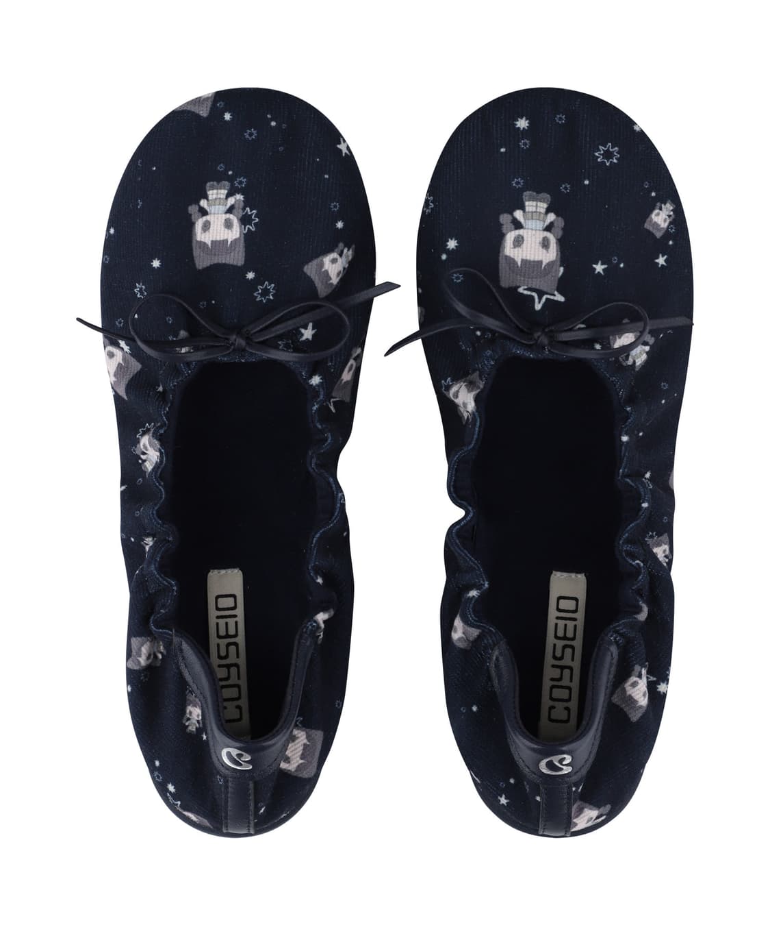 코이세이오 SHIRRING FLAT SHOES NAVY 상품이미지1