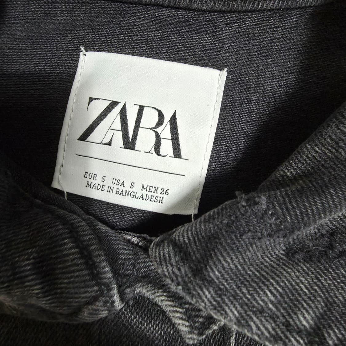 (S)여성 자라 블랙 워싱 데님 자켓 상품이미지4