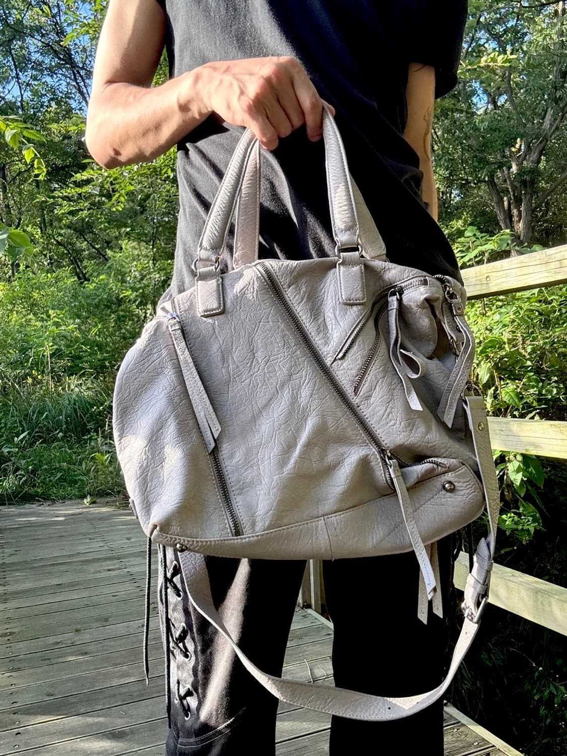 “Unknown” 00‘s Design Multi Zipper Grey  상품이미지1