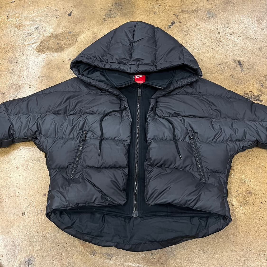 아디다스 집업 레이어드 크롭 후드 숏패딩  상품이미지3