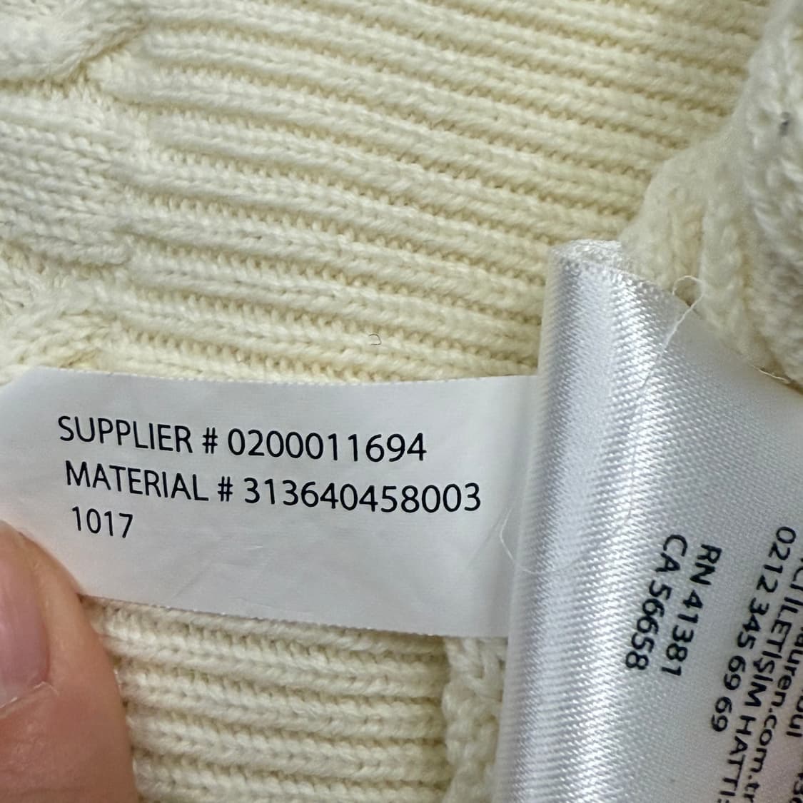 폴로 랄프로렌 화이트 꽈배기 니트 가디건  상품이미지7