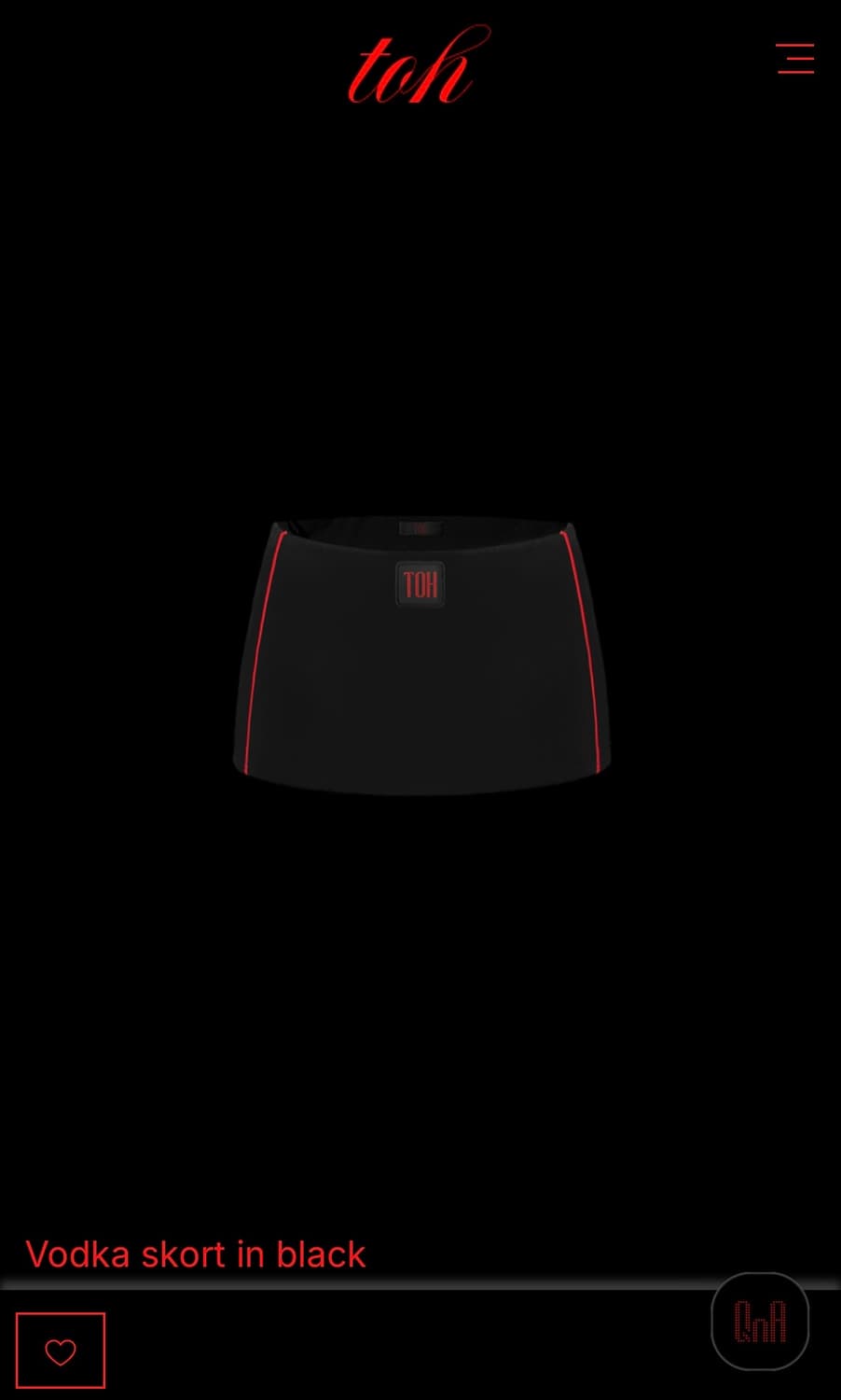 Toh Vodka skort in black 상품이미지1