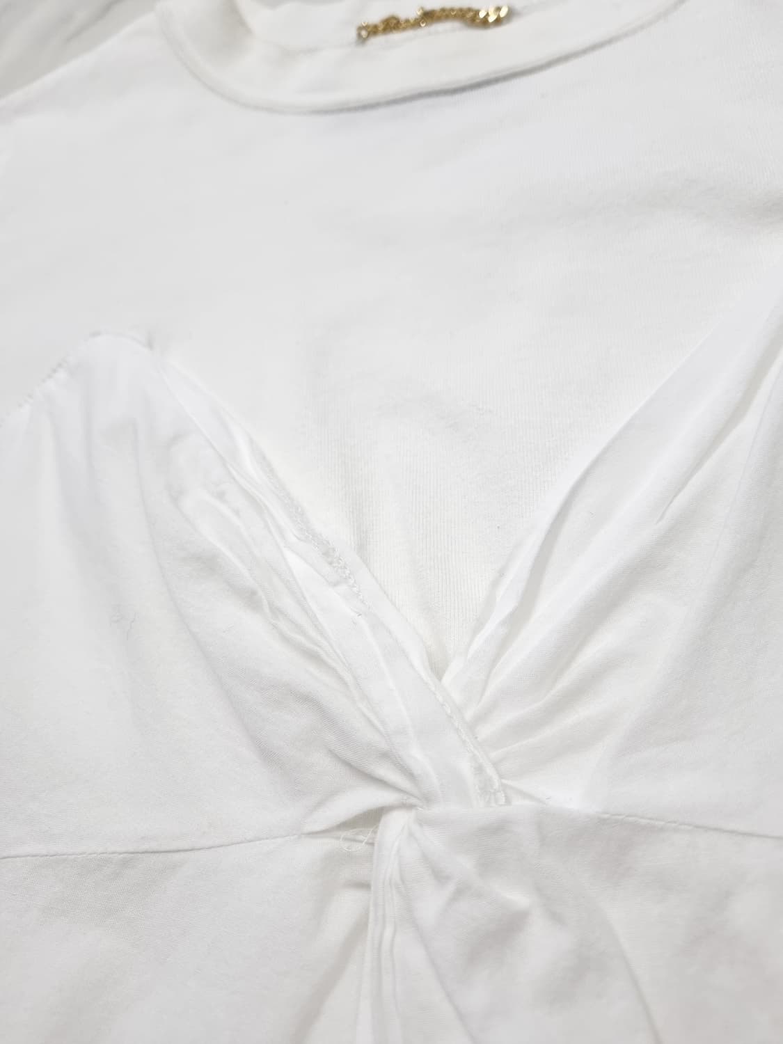 MUVEIL 뮤베일 화이트 셔링 반팔 블라우스 55 상품이미지4