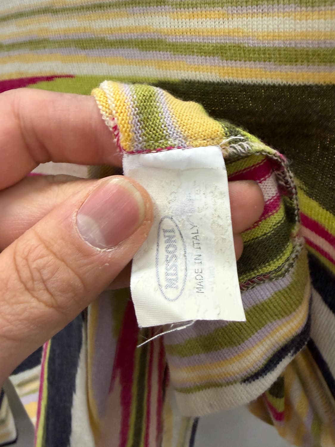 미쏘니 컬러풀 패턴 터틀넥 긴팔 티셔츠  상품이미지6