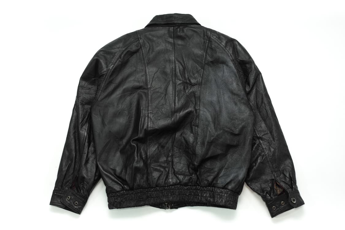 ZIP UP COLLAR LEATHER BOMBER 상품이미지6
