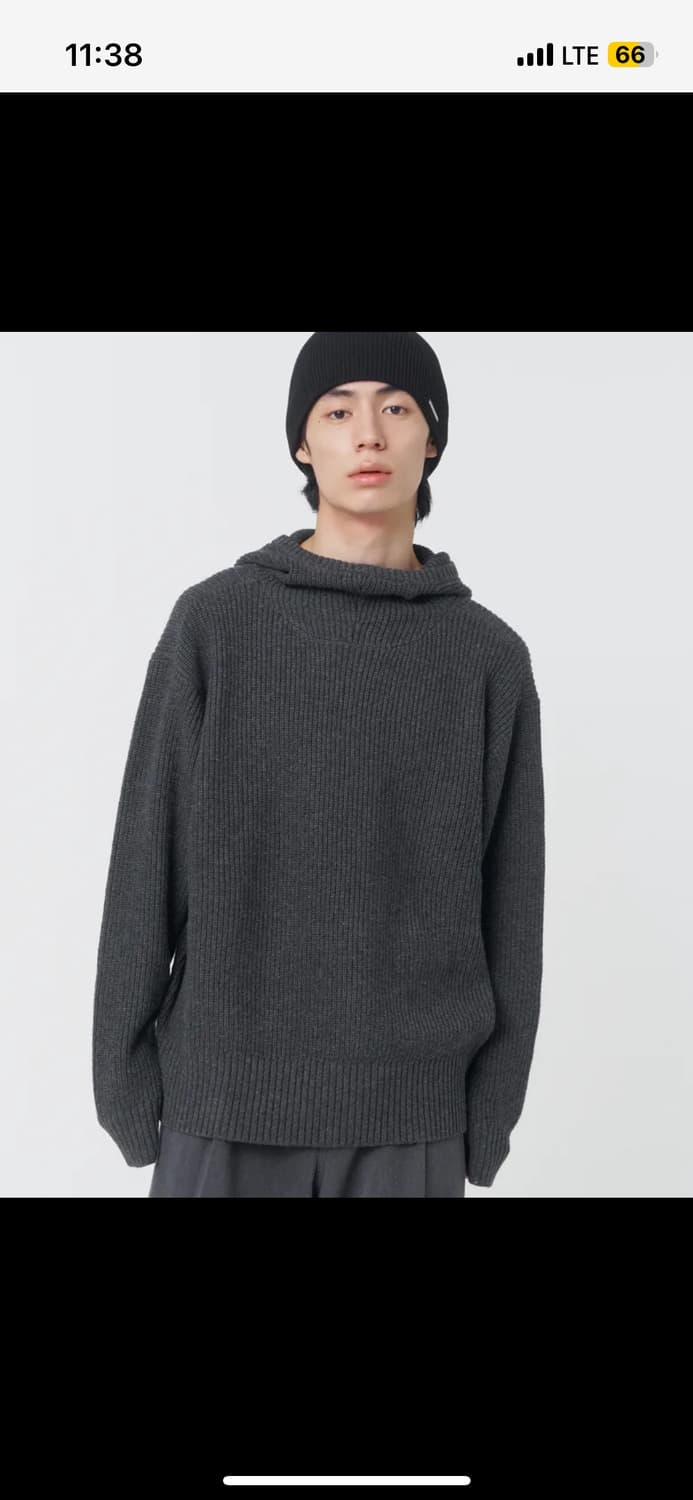 미세키서울 맨 바라클라바 니트 후드 상품이미지1