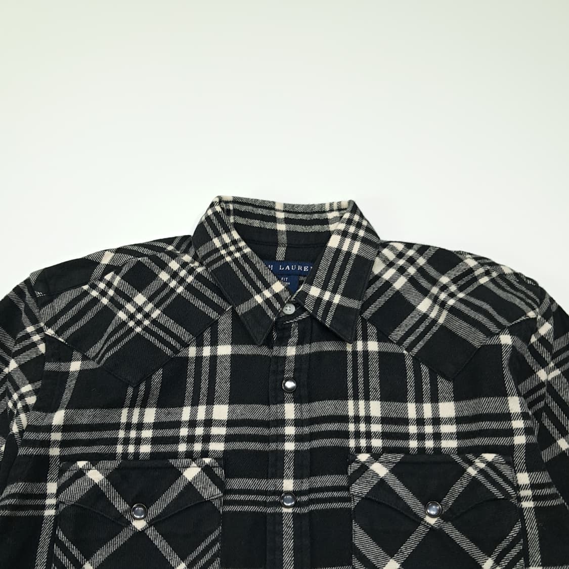 CL865 M 폴로 블랙 클래식 웨스턴 체크 셔츠 남방 상품이미지2