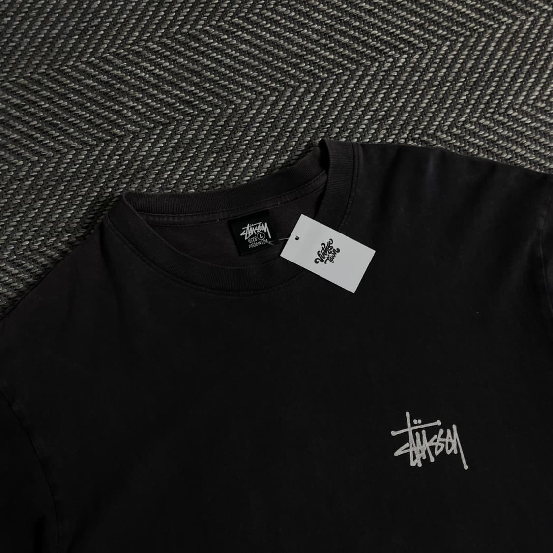 스투시 베이직 빅로고 박시핏 블랙 티셔츠y 3486 상품이미지5