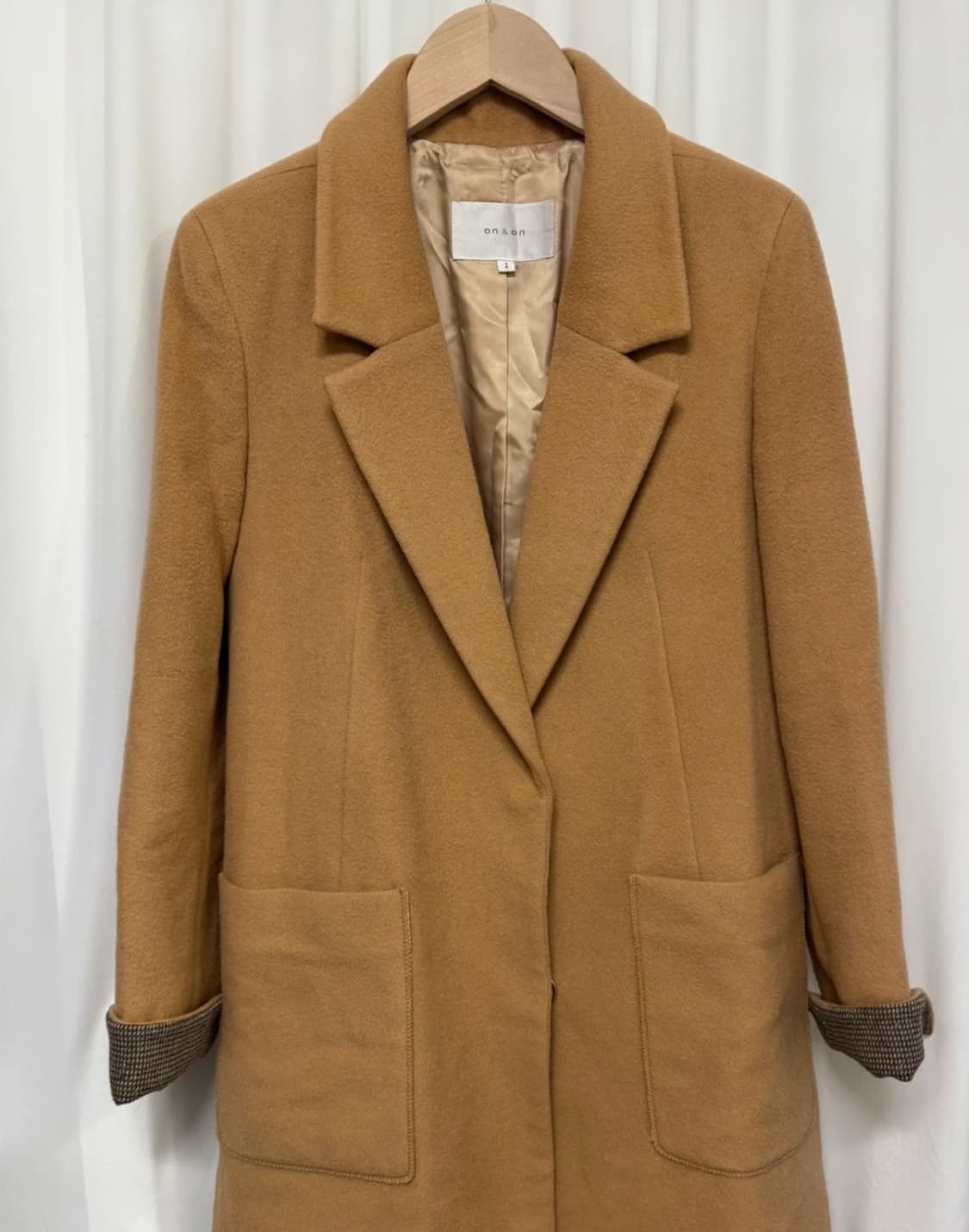온앤온 양모 캐시미어 코트 상품이미지1