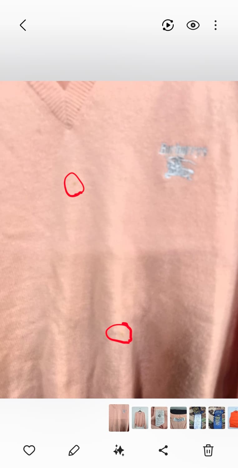 90s 버버리 램스울 니트 made  in SCOTLAND 상품이미지5