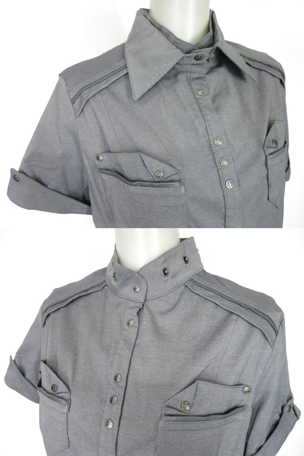 Ozz Croce 오즈온 반소매 그레이 셔츠 ozz on 상품이미지3