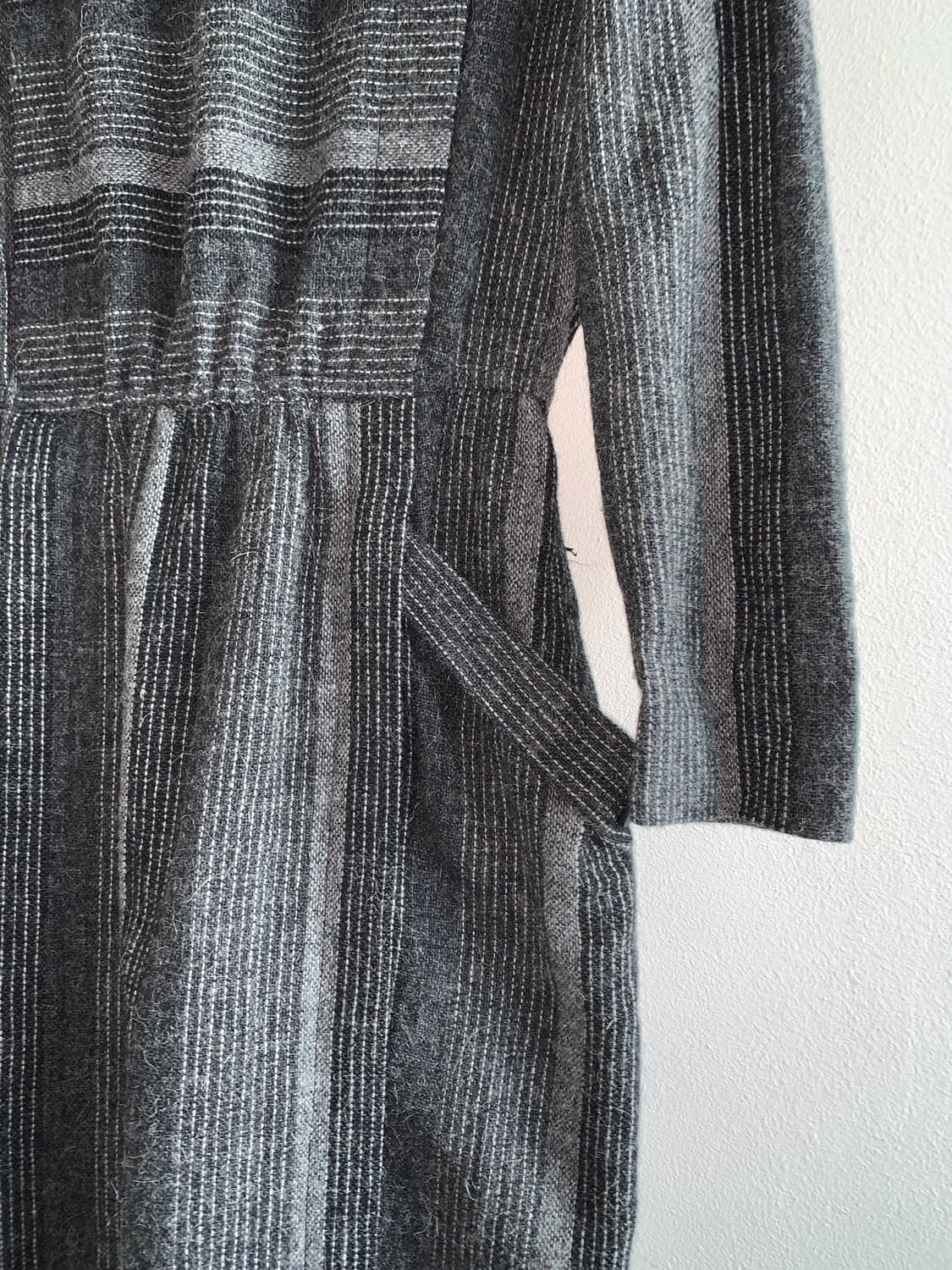 Wool check button dress 상품이미지3