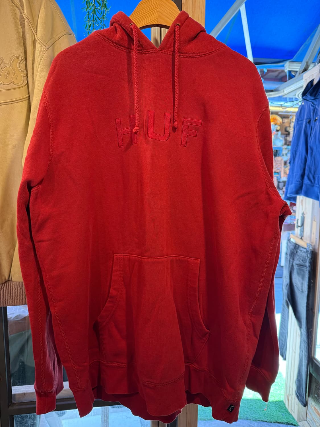 허프 레드 후드티 상품이미지1