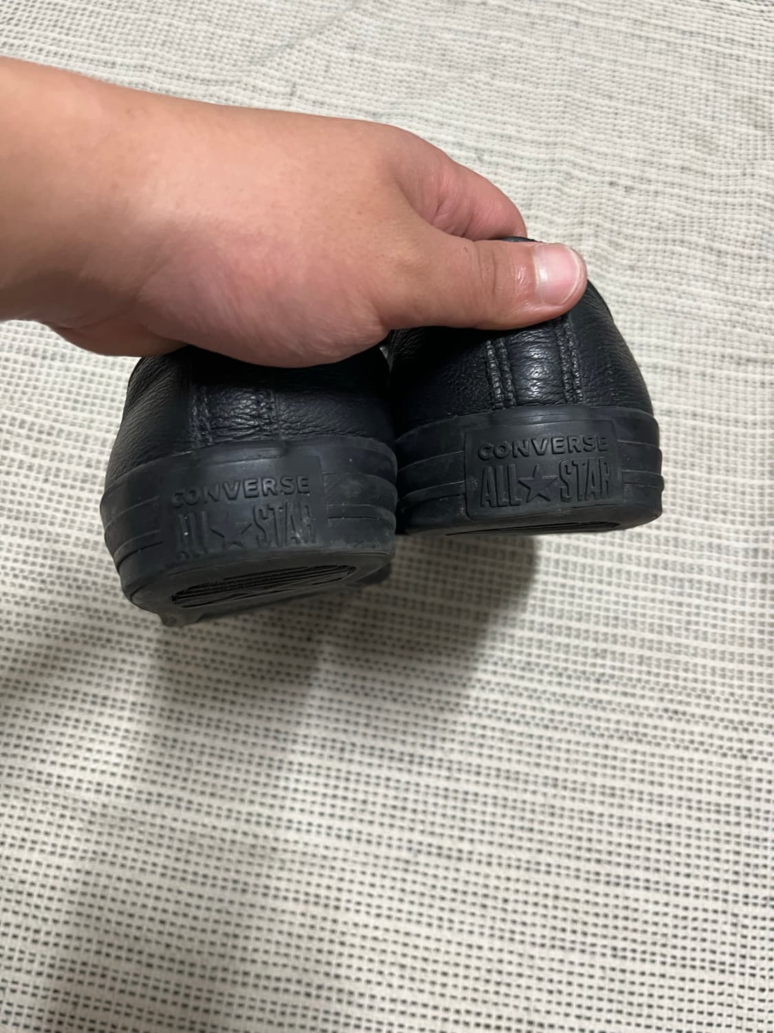 컨버스 올스타 블랙 레더 로우 상품이미지3