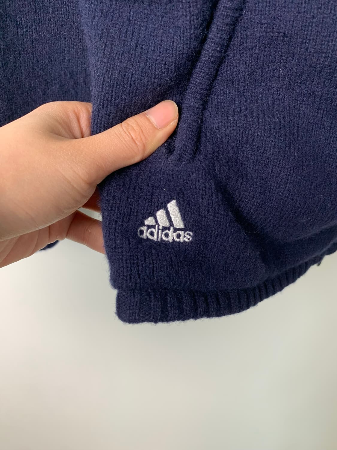 아디다스 네이비 투웨이 니트 집업 상품이미지3