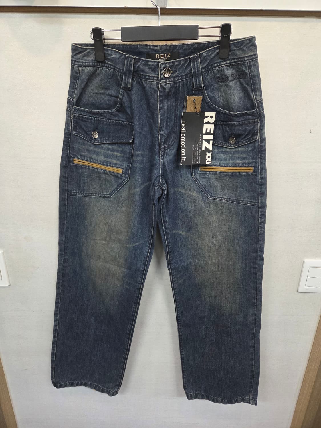 빈티지 riez 신치백 포켓디테일 데님팬츠 대략 32 상품이미지1