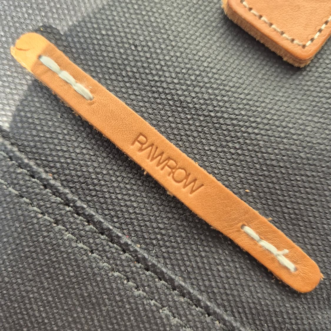 로우로우 가죽 손잡이 코팅 캔바스 백팩 상품이미지4