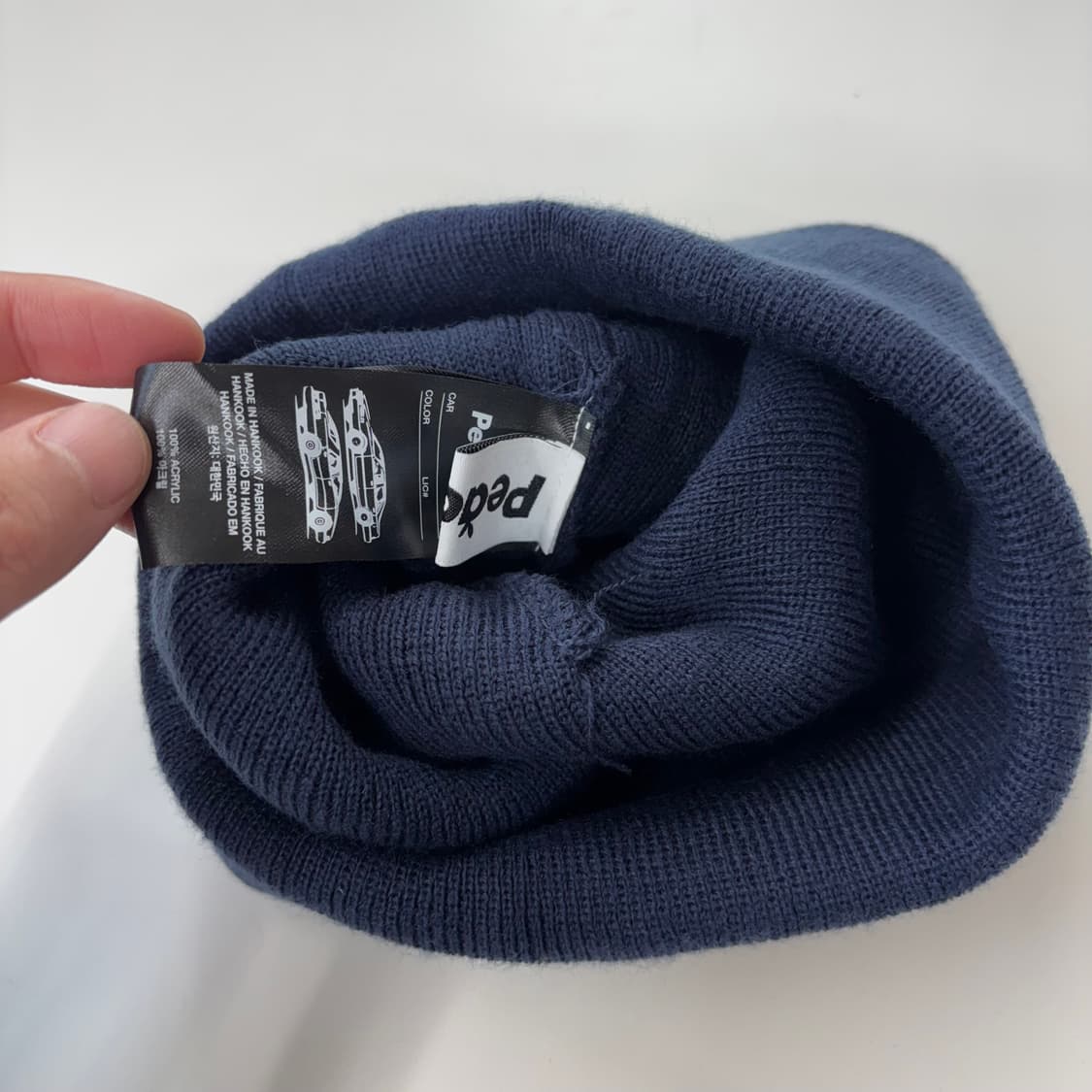 Peaches. 'University' 니트 비니 (Navy) 상품이미지3