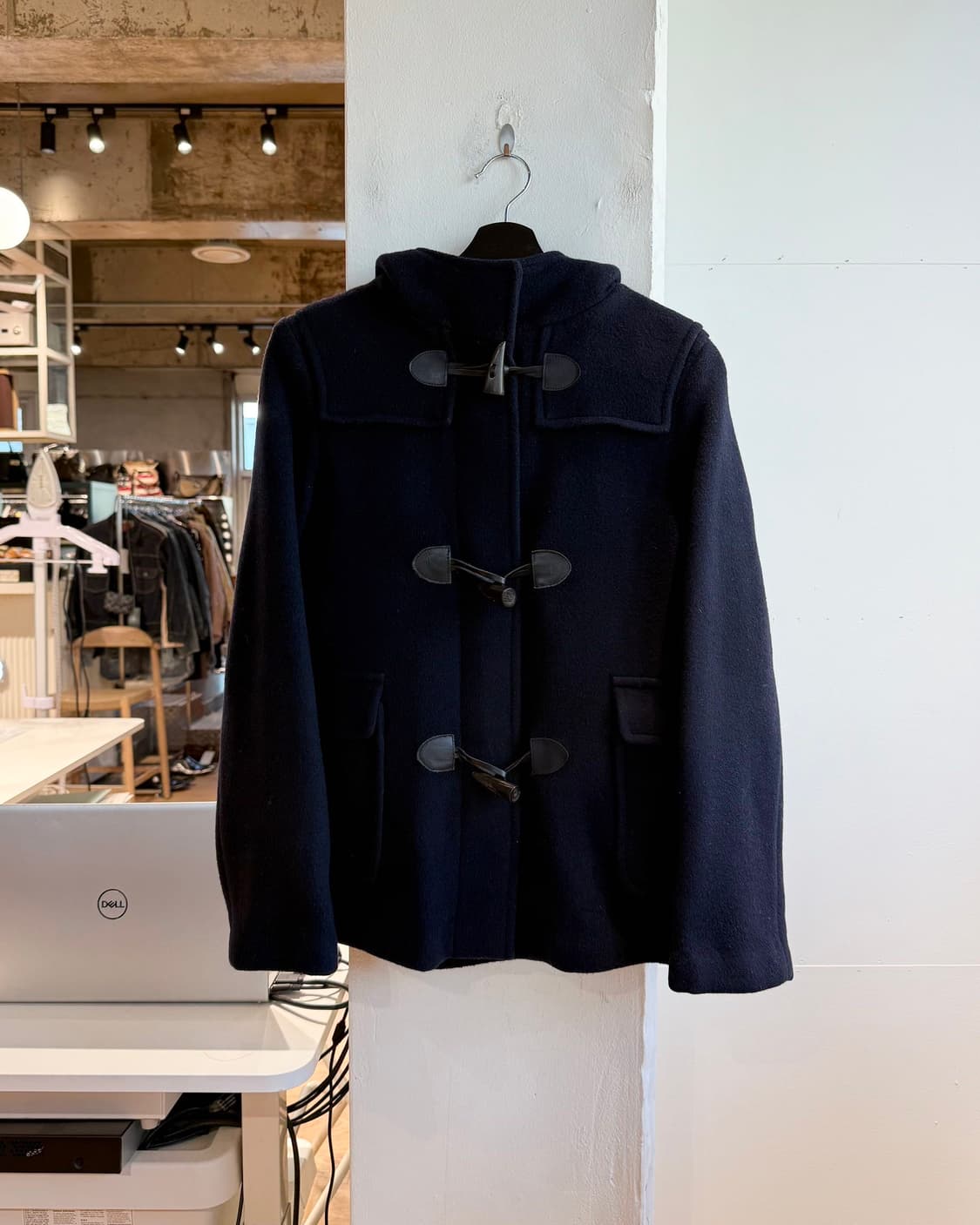 버버리 네이비 더플 하프 코트  상품이미지2