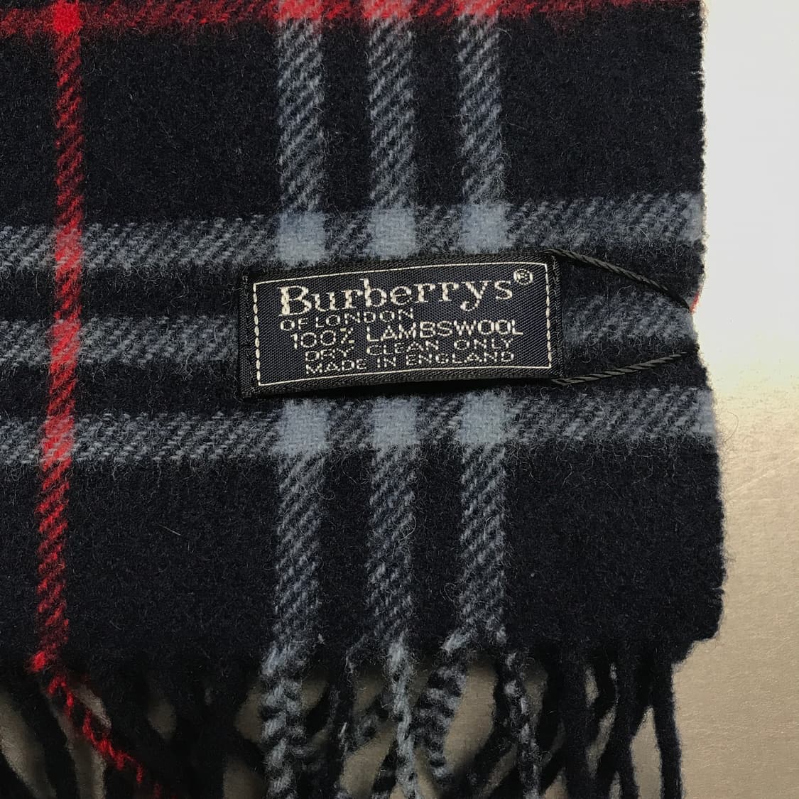 버버리 정품 램스울 머플러 네이비 상품이미지4