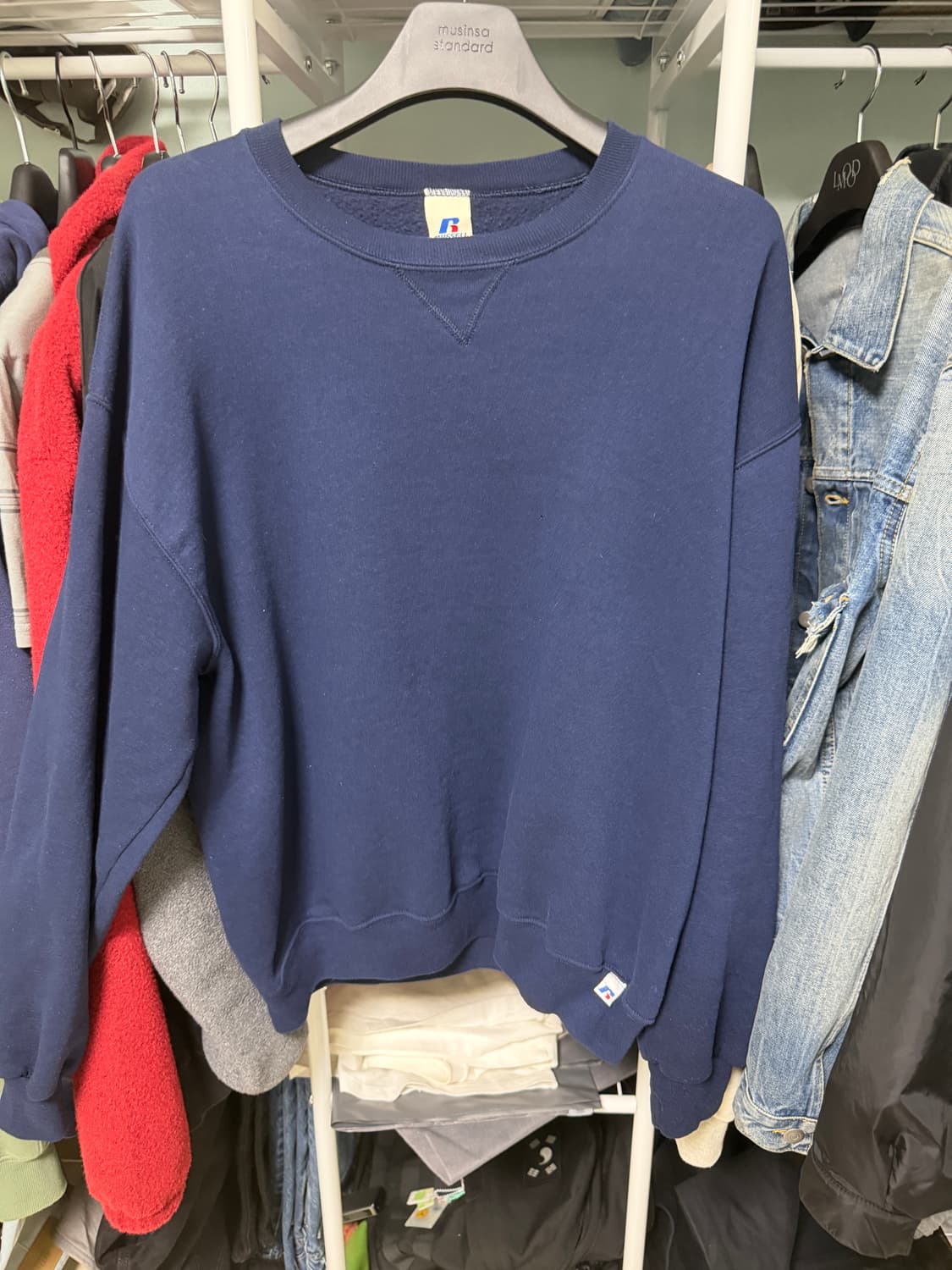 90s 빈티지 러셀 맨투맨 네이비(L) 상품이미지4