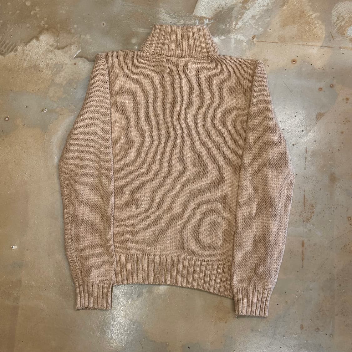 S 폴로랄프로렌 베이지 코튼 반집업 니트 상품이미지3