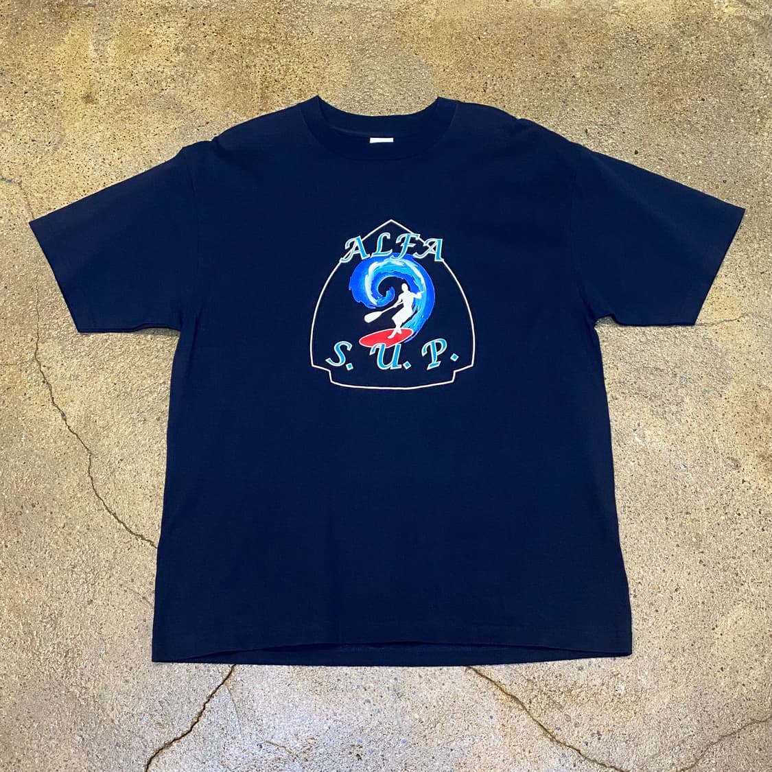 미국 빈티지 알파 서프 프린팅 포인트 반팔티 상품이미지1