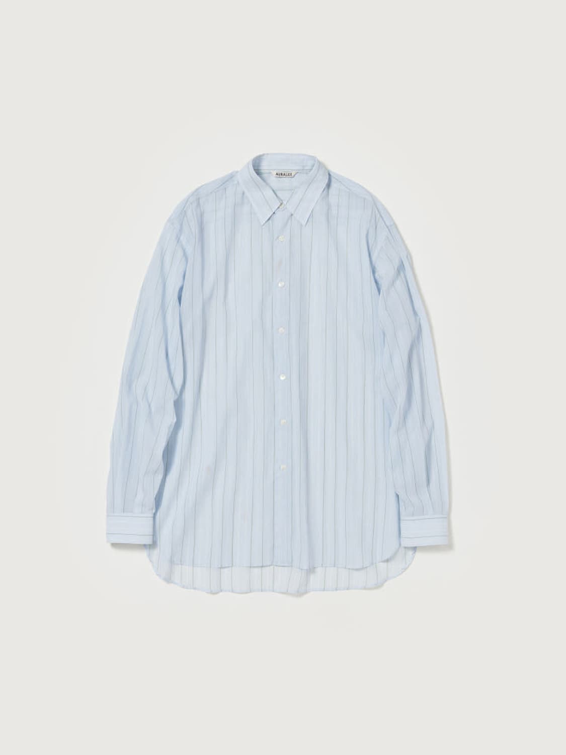 [3] 오라리 하드트위스트 스트라이프 셔츠 블루 상품이미지1