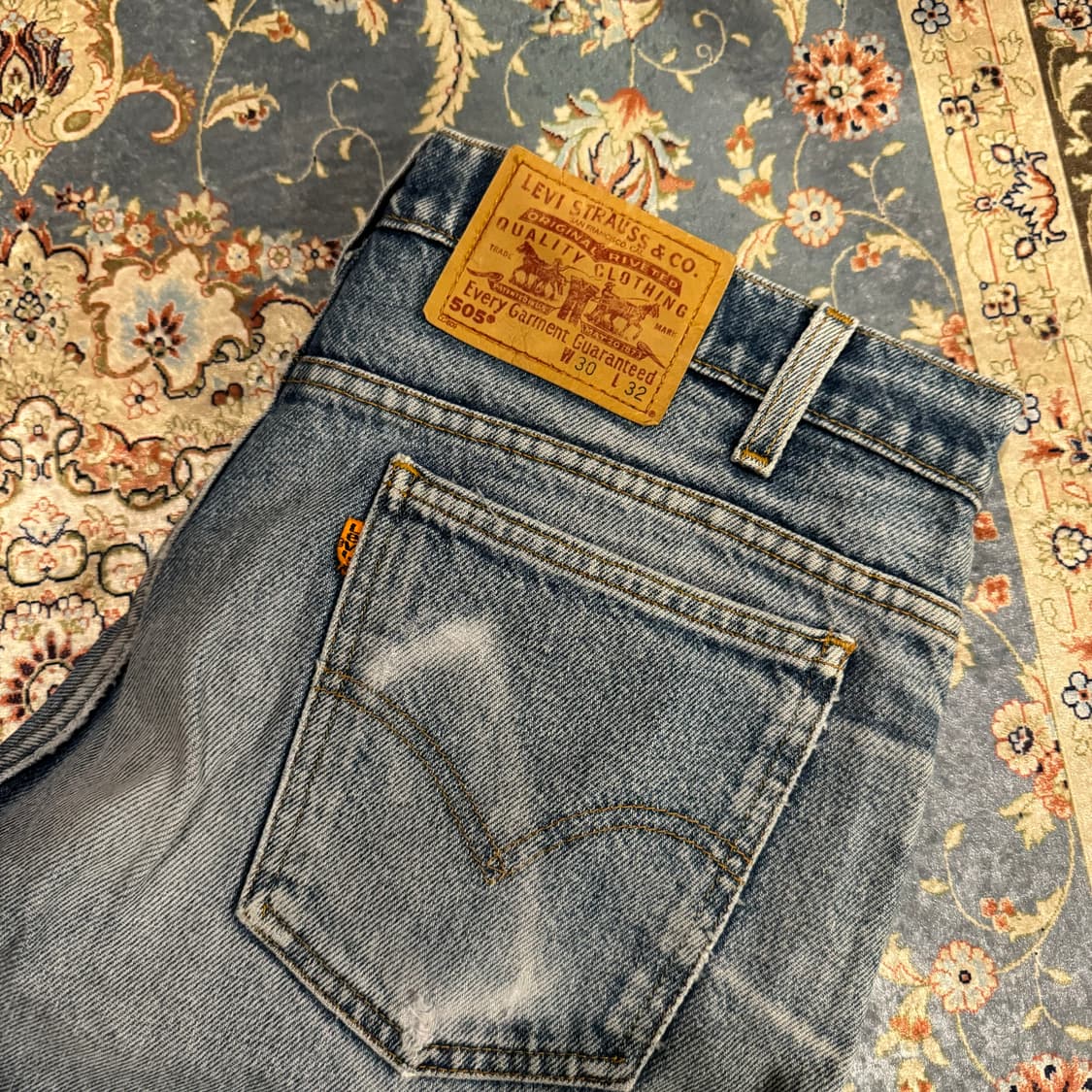 리바이스 505 오렌지탭 연청 데님팬츠 30x32 상품이미지5