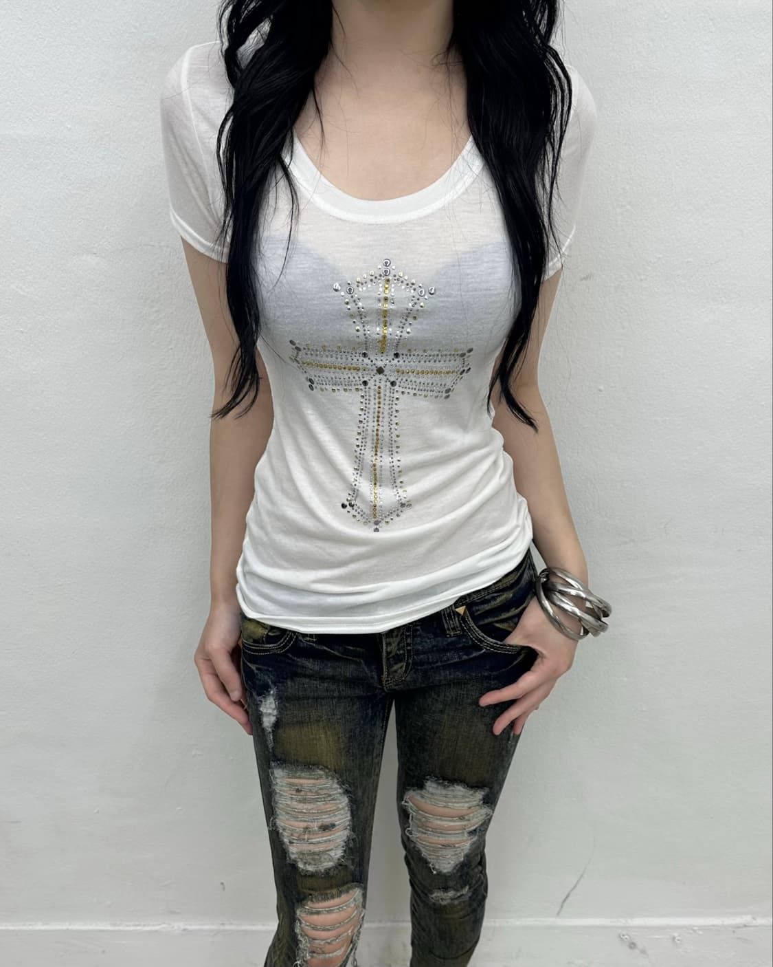 Cross cubic short sleeve 상품이미지2