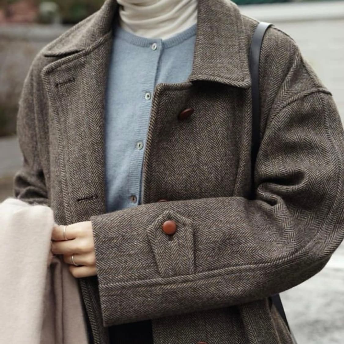 캐롤 코트(브라운 헤링본 코트) 상품이미지6