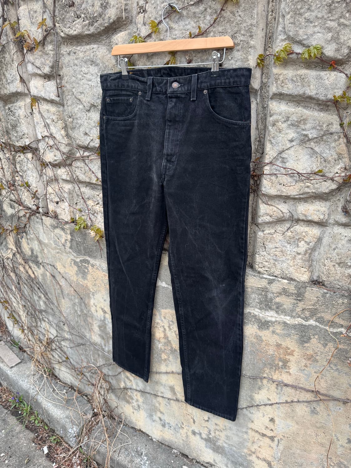 90s 리바이스 빈티지 505 블랙 데님 팬츠 36 상품이미지3