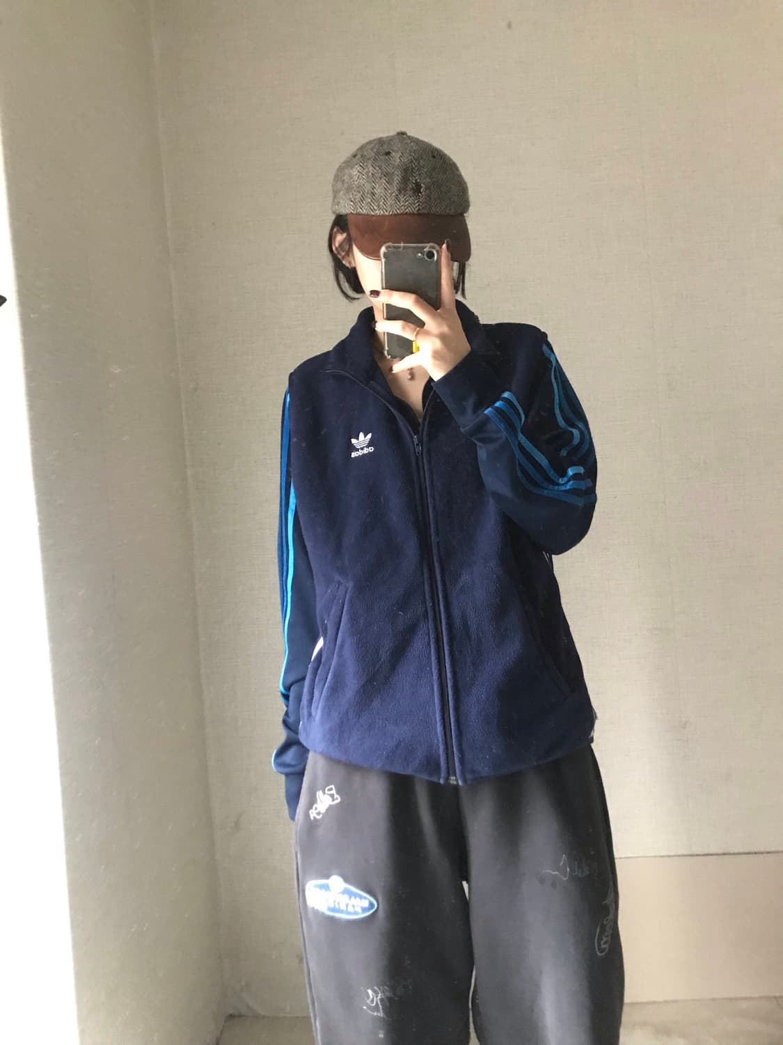 아디다스 네이비 파이어버드 후리스 조끼 상품이미지5