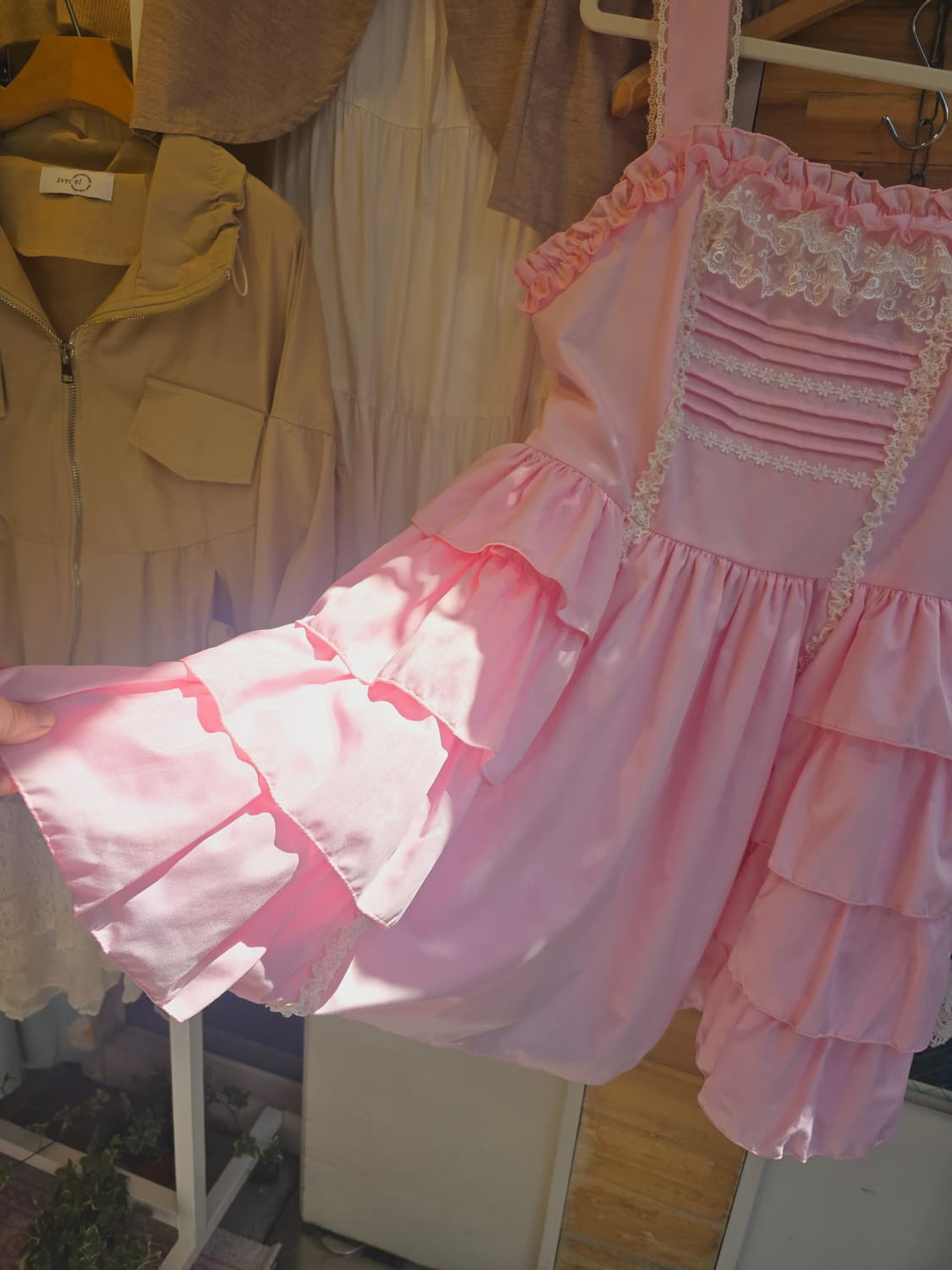 바디라인 아일렛 원피스 상품이미지3