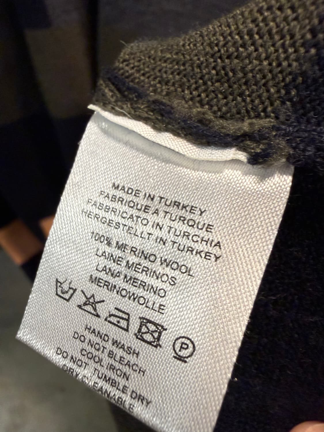 M 폴스미스 Paul Smith PS 메리노 울 패턴 니트 네이비 상품이미지6