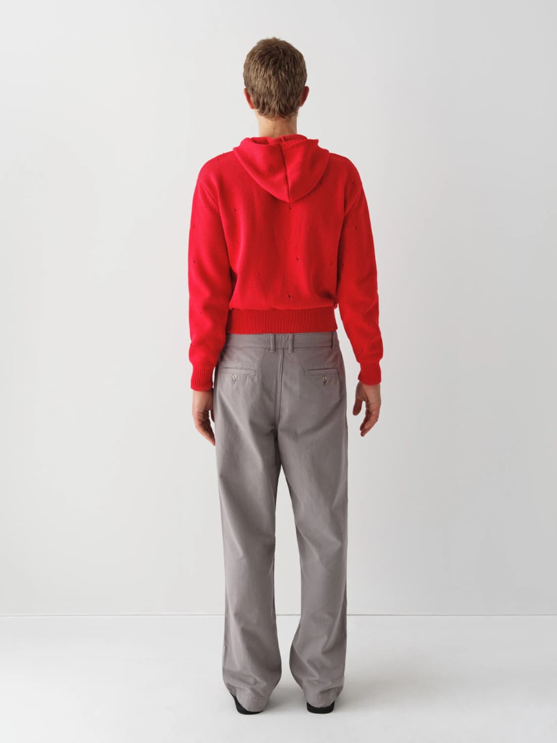 [XS,S,M]기마구아스 69 니트 후드 집업/레드 상품이미지6