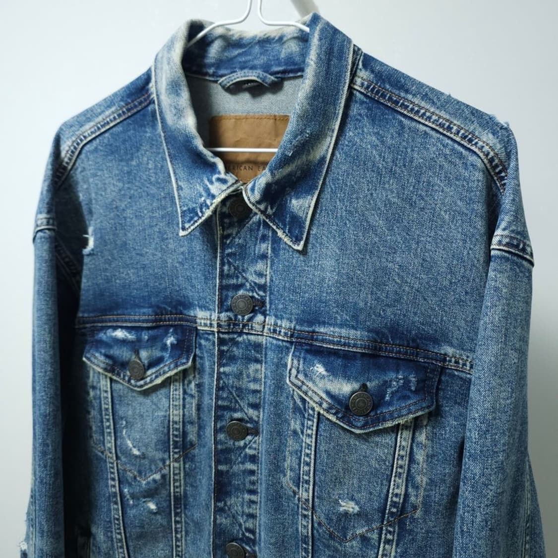 아메리칸 이글 데미지 워싱 청자켓 L아메리칸 이글 데미지 워싱 청자켓 L 상품이미지3