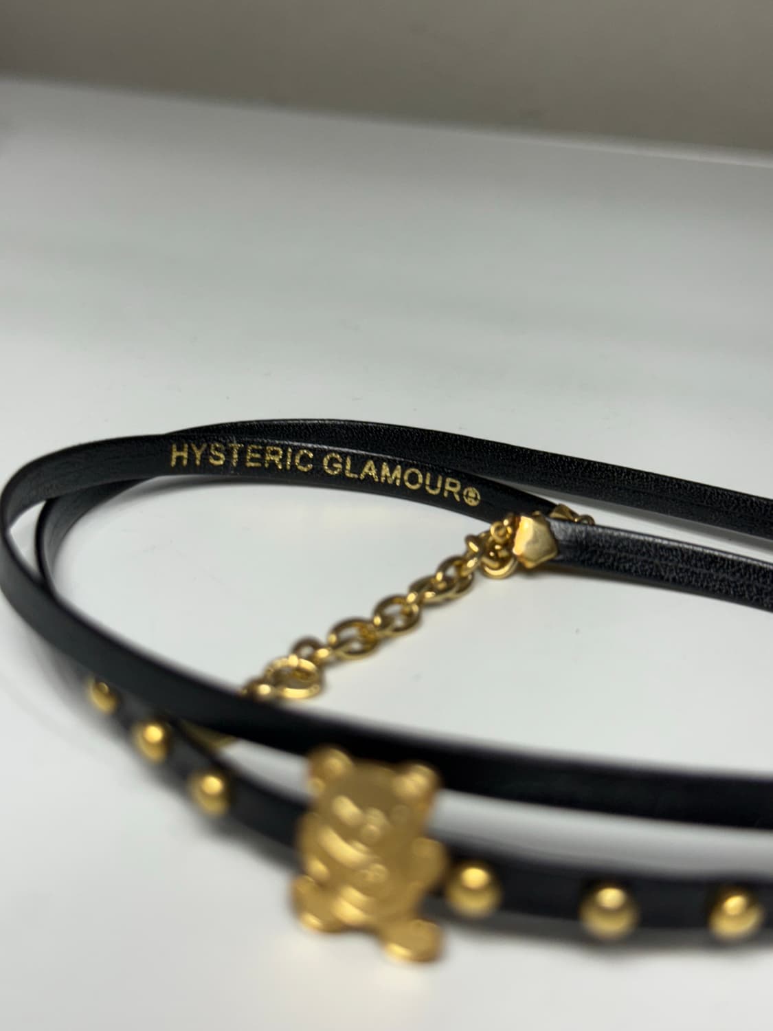 히스테릭 글래머 아카이브 퍽베어 스터드 가죽 초커 목걸이 상품이미지2
